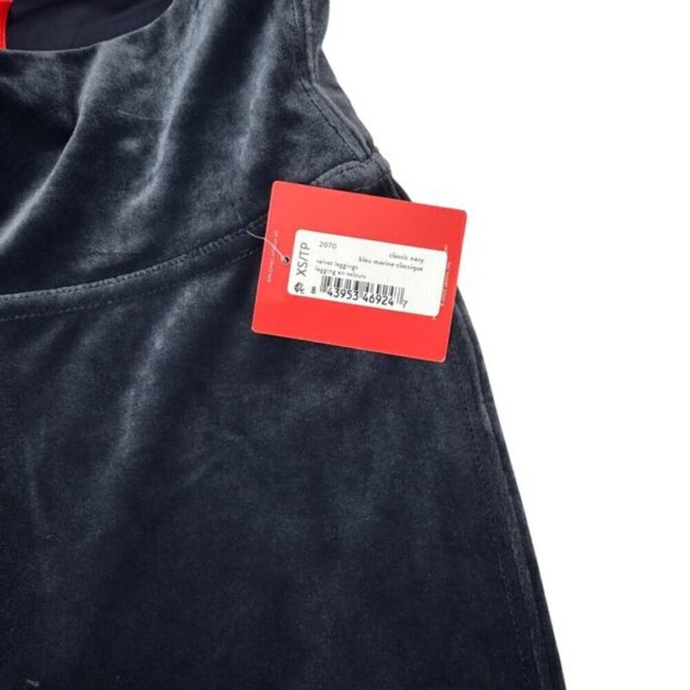 Spanx Velvet High Rise Contoured Power Waistband Shaping Leggings Size XS Navy - Picture 4 of 6